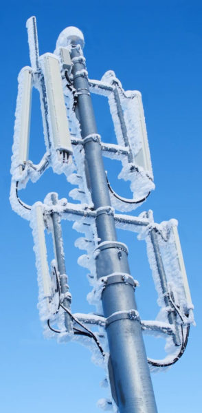 Antenna Covered in Ice